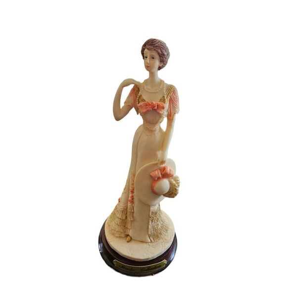 Lady Figurine w/hat and Base 8", Marlo Collections - Picture 5 of 5